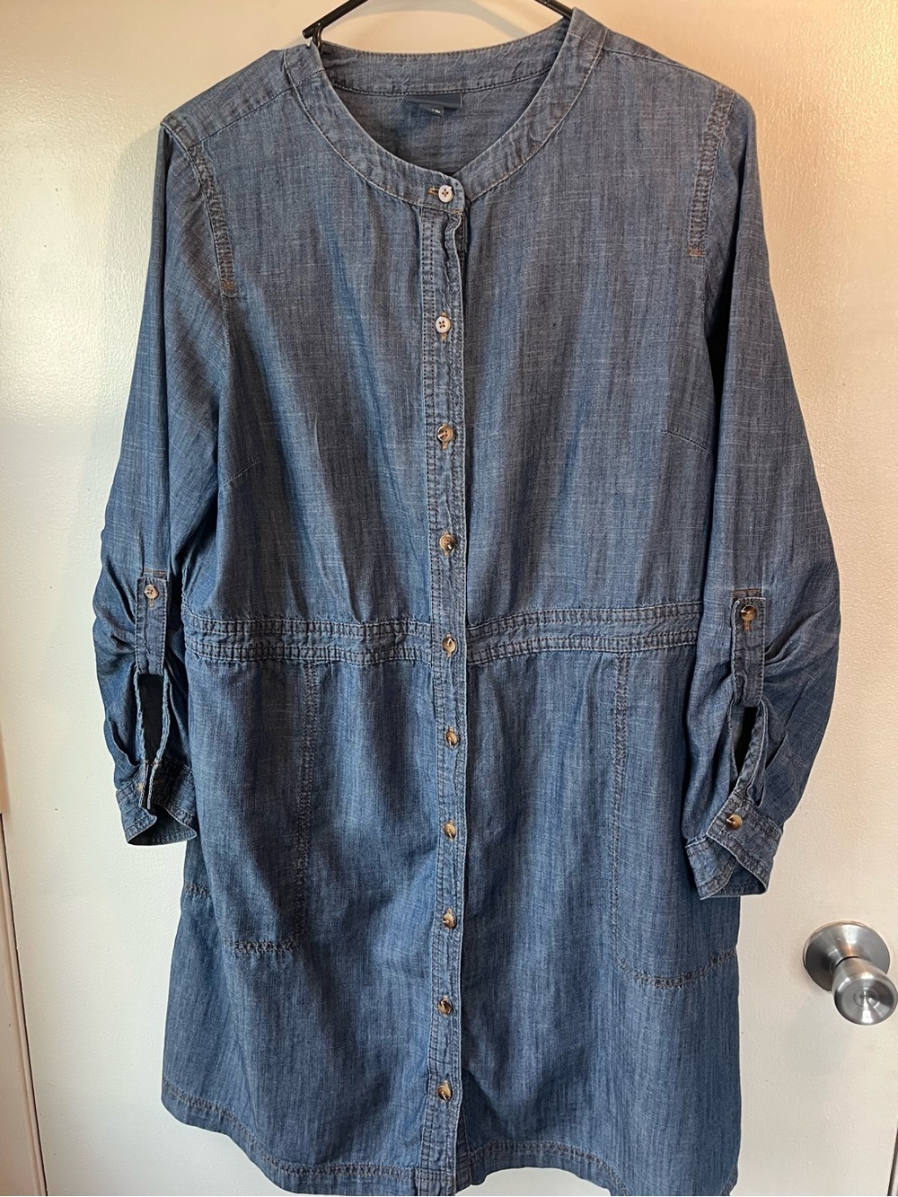 J. Jill Denim Chambray Shirt Dress Tunic Women’s Large Petite